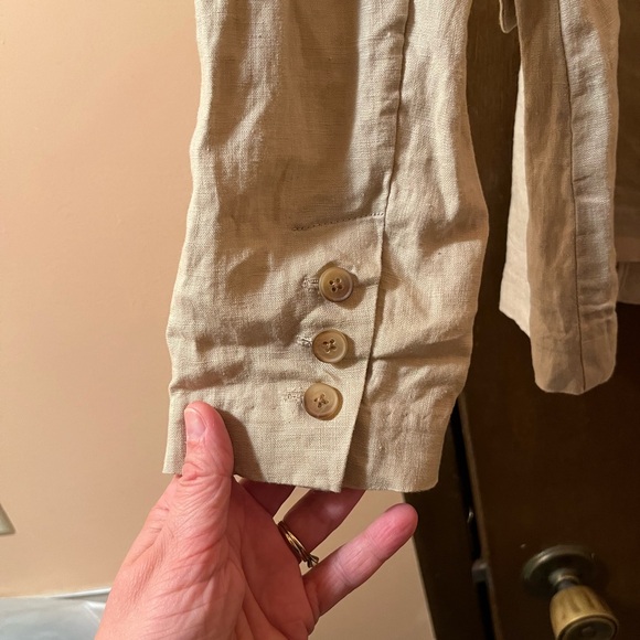 NWT Quince 100% European Linen Blazer in Driftwood - Picture 11 of 13